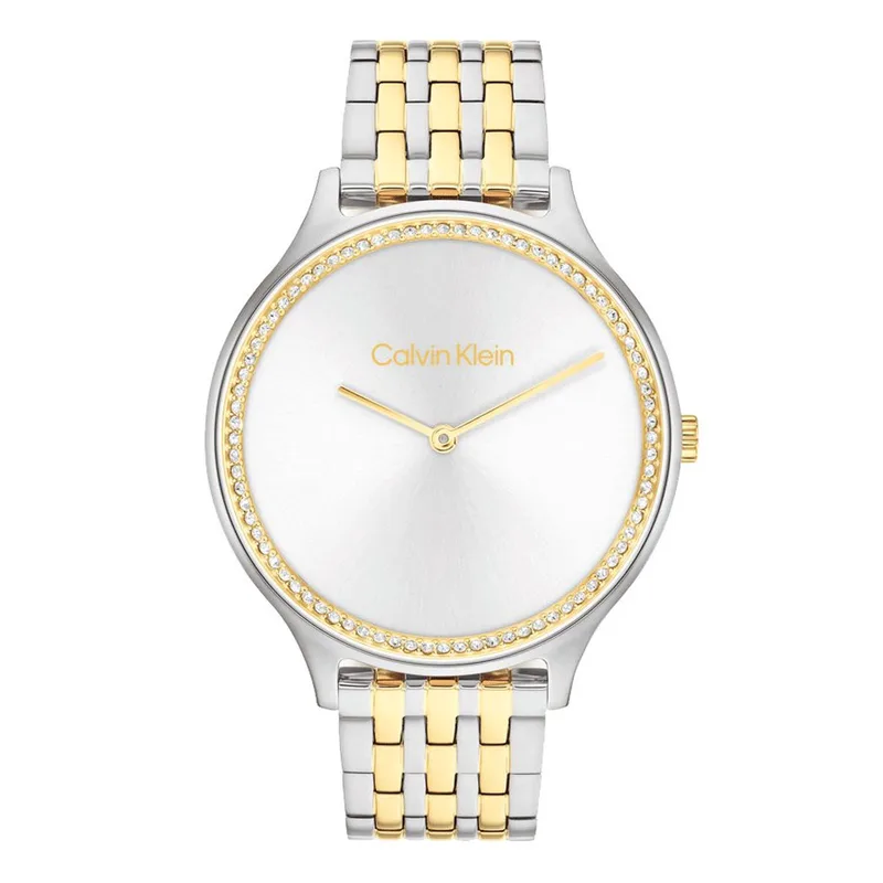 CALVIN KLEIN Women’s Timeless Two Toned Stainless Steel Bracelet 25100002