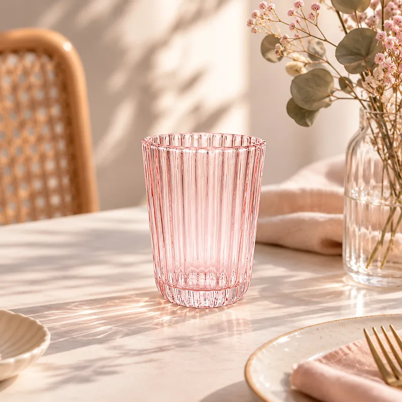SP Collection Ποτήρι Νερού Αναψυκτικού Σετ 4τμχ. blossom Ροζ 260ml