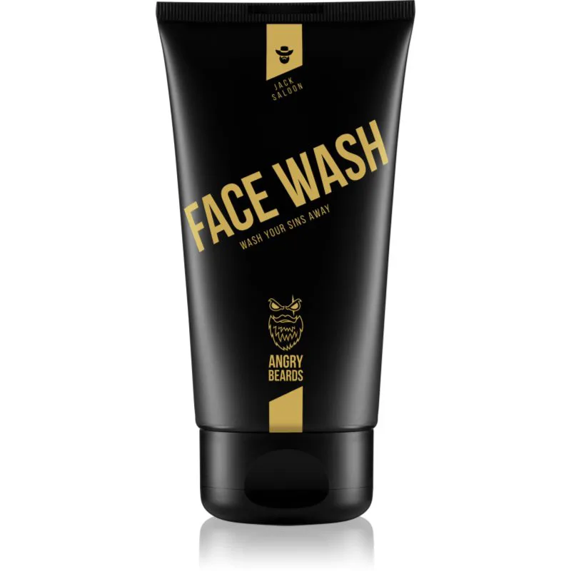 Angry Beards Jack Saloon Face Wash τζελ καθαρισμού για το πρόσωπο για άντρες 150 ml