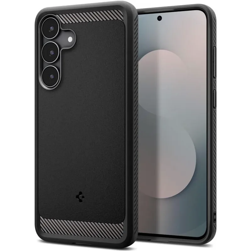 Θήκη Samsung Galaxy S25 FE Spigen Rugged Armor Ανθεκτική Σιλικόνης - Matte Black (ACS10025)