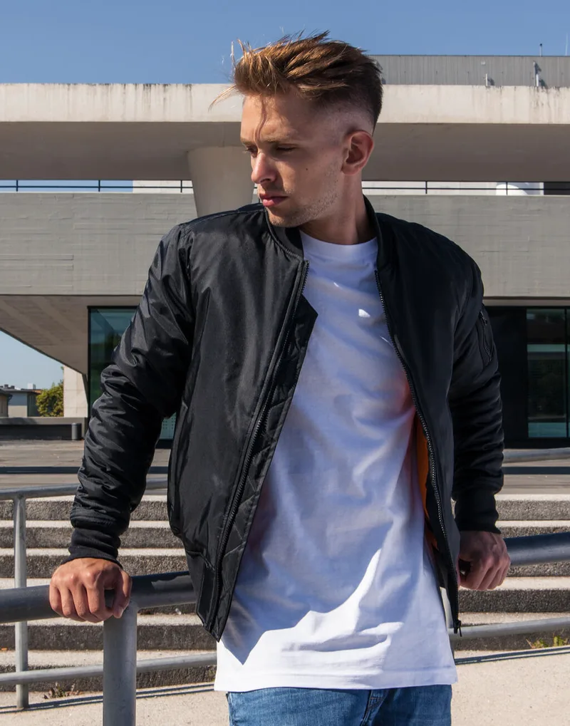 Μπουφάν Bomber BY030 Build Your Brand Black