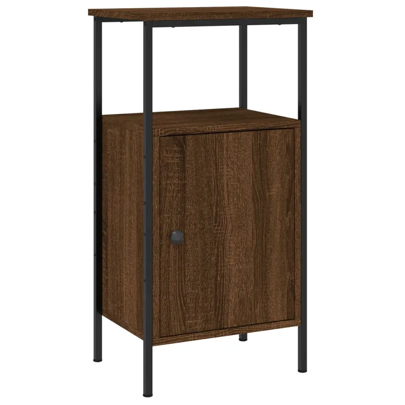 vidaXL Κομοδίνο Καφέ Δρυς 41 x 31 x 80 εκ. από Επεξεργασμένο Ξύλο