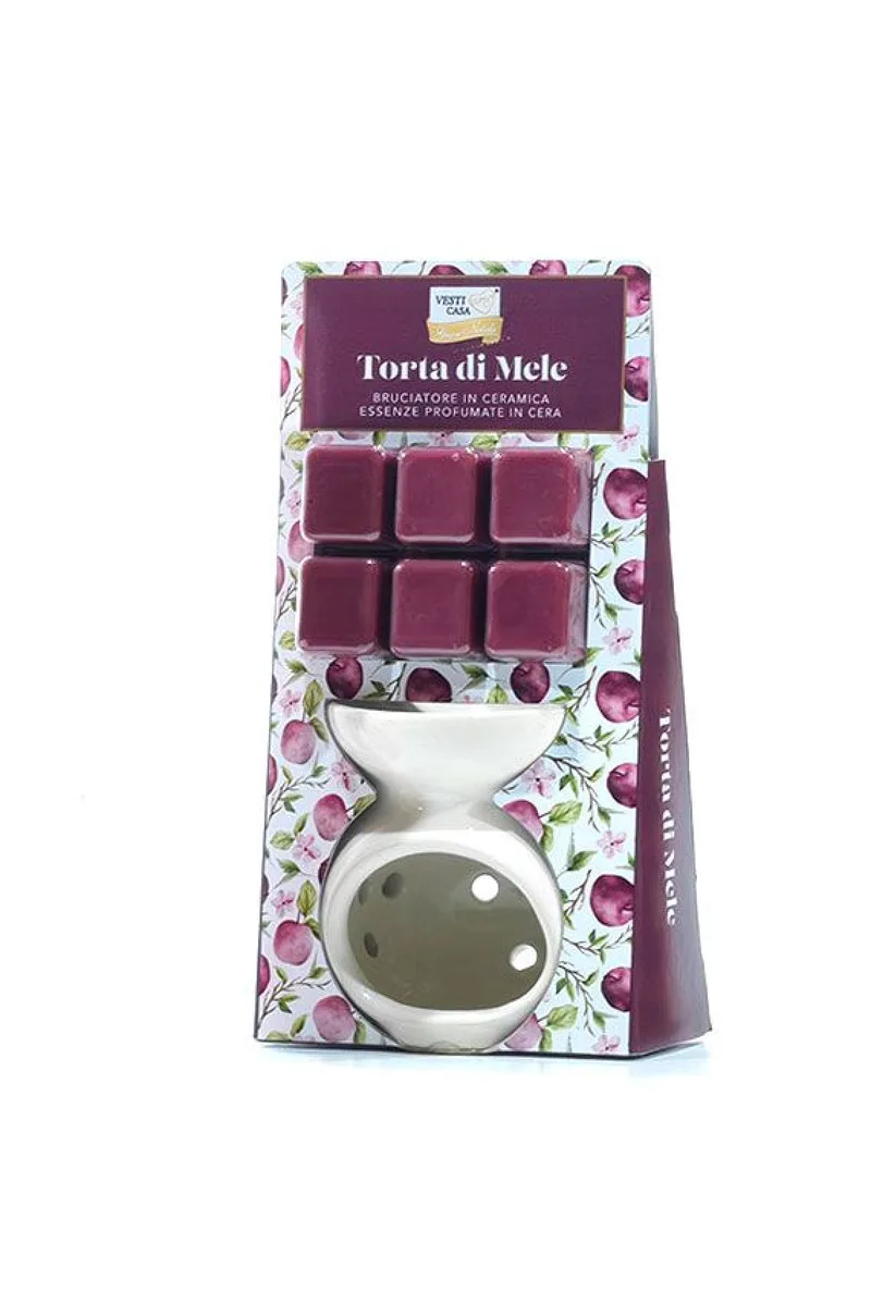 Αρωματιστης Κεραμικος Και Wax Melt Με Αρωμα Μηλοπιτας Σετ Των 7 Μώβ GTR