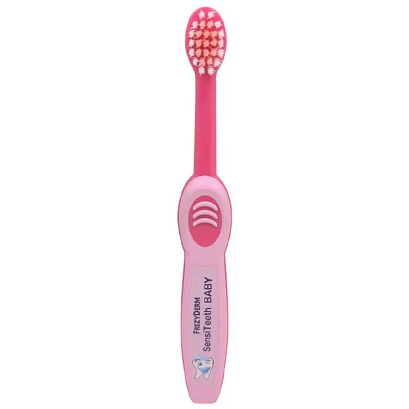 Frezyderm SensiTeeth Baby Toothbrush 6-36m Soft Μαλακή Οδοντόβουρτσα για Μωρά 1 Τεμάχιο - Ροζ