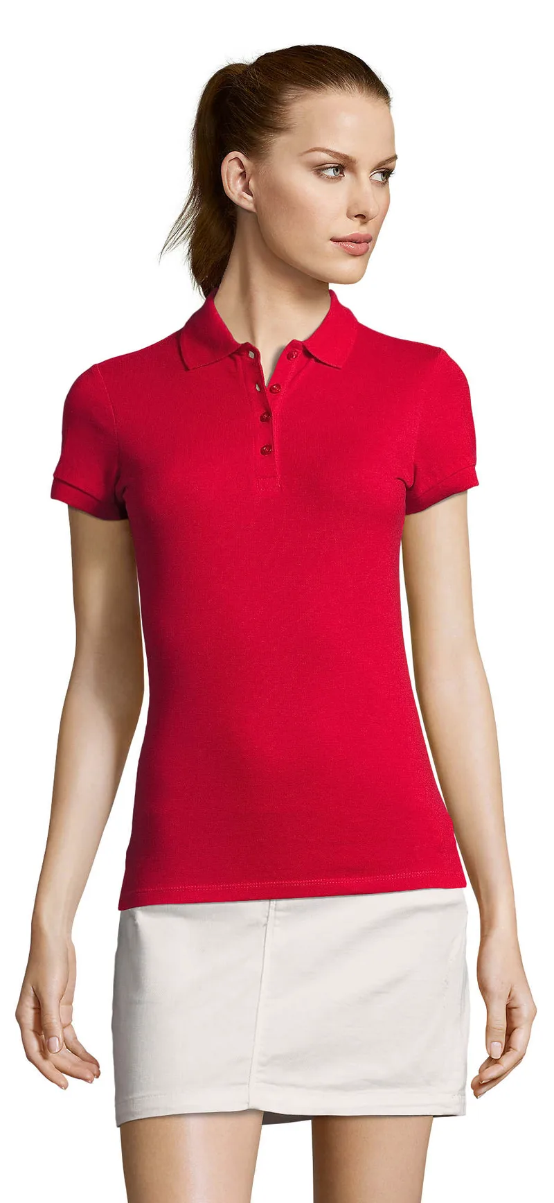 Γυναικείο πόλο πικέ Passion SOLS 11338 Red