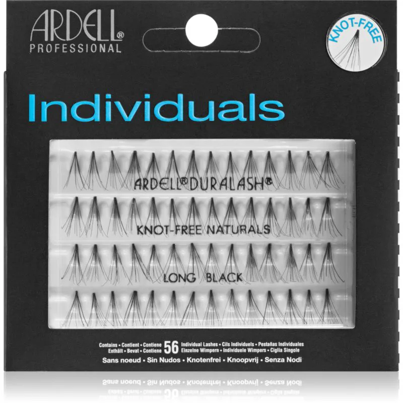 Ardell Individuals αυτοκόλητες βλεφαρίδες σε τουφάκια χωρίς κόμπο Long Black 56 τμχ