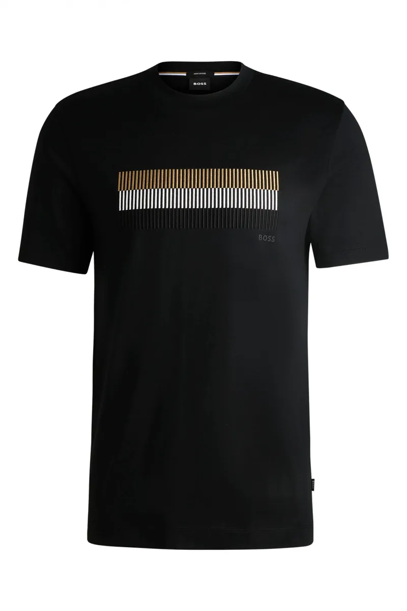 BOSS T-SHIRT C-THOMPSON 209 LOGO ΜΑΥΡΟ
