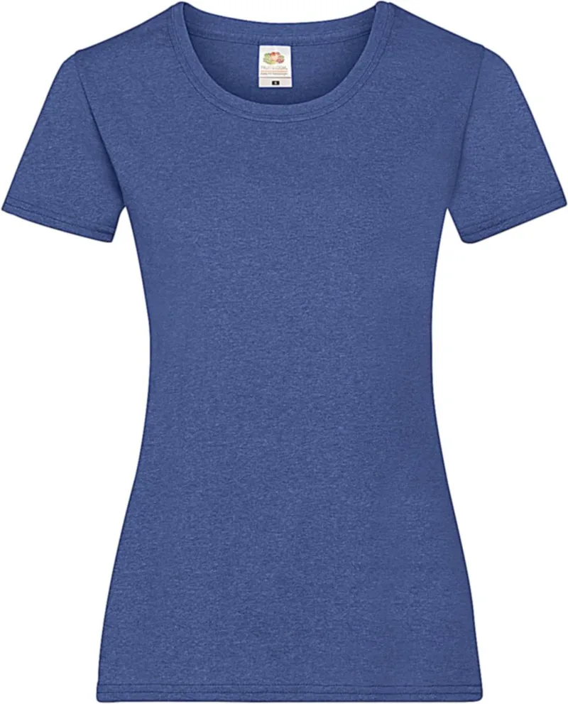 Lady-Fit Valueweight T Fruit of the Loom 61-372-0 Retro Heather Royal