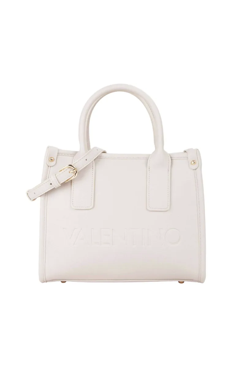 Valentino γυναικεία τσάντα shopper με ανάγλυφο λογότυπο "Foxy Re" - 73LVBS9EO05/FOX Εκρού