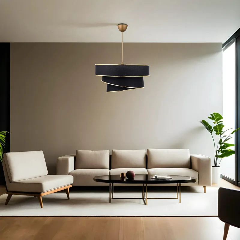 Φωτιστικό Οροφής Couper - Black, Χρυσό 390Flh1686 (40x40)