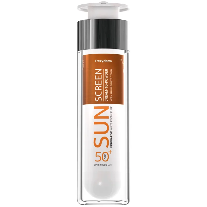 Frezyderm Sunscreen Cream to Powder Spf50+ Αδιάβροχη Αντηλιακή Κρέμα Προσώπου Πολύ Υψηλής Προστασίας με Πουδρένιο Φινίρισμα 50ml