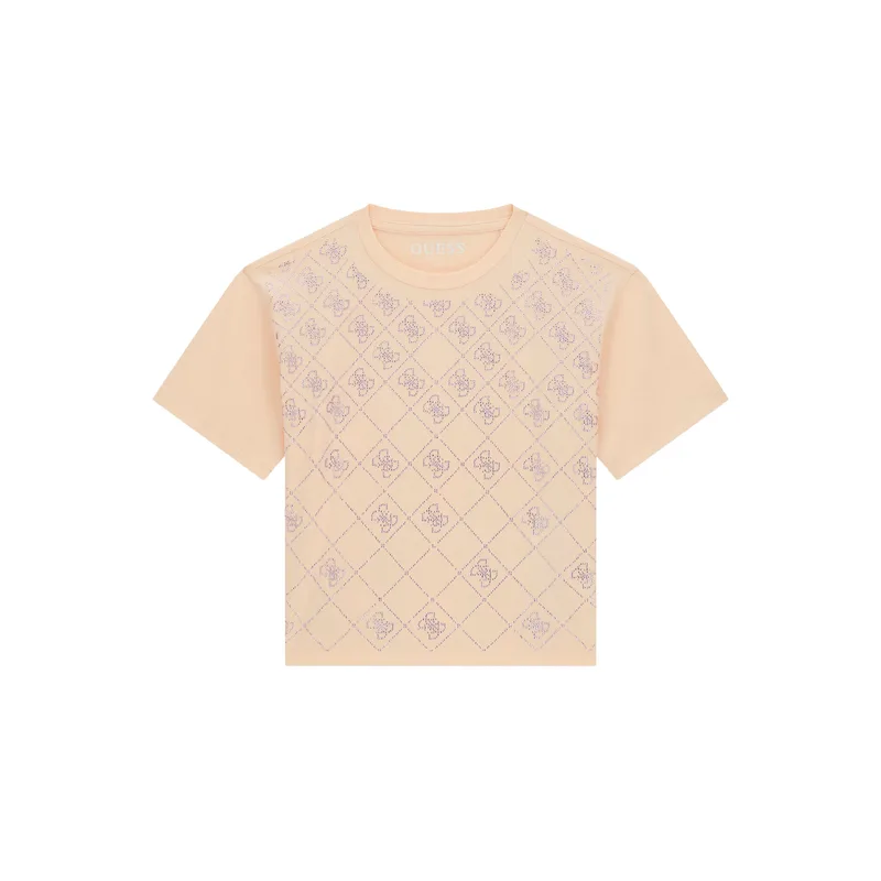 Guess T-Shirt J6GI05 K6YW4 Ανοιχτό πορτοκαλί Boxy Fit
