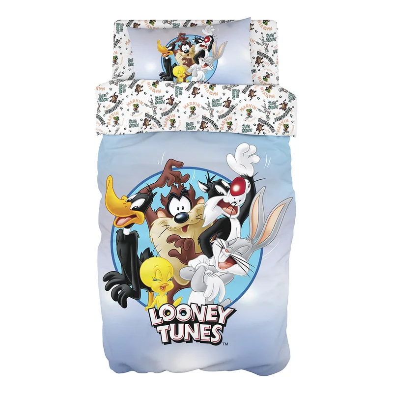 Beauty Home Σετ σεντόνια μονά Art 6189 Looney Tunes 165x250 Εμπριμέ