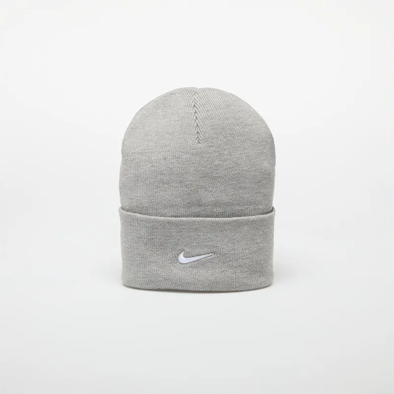 Καπέλο Nike Peak Swoosh Beanie Dk Grey Heather/ White Universal