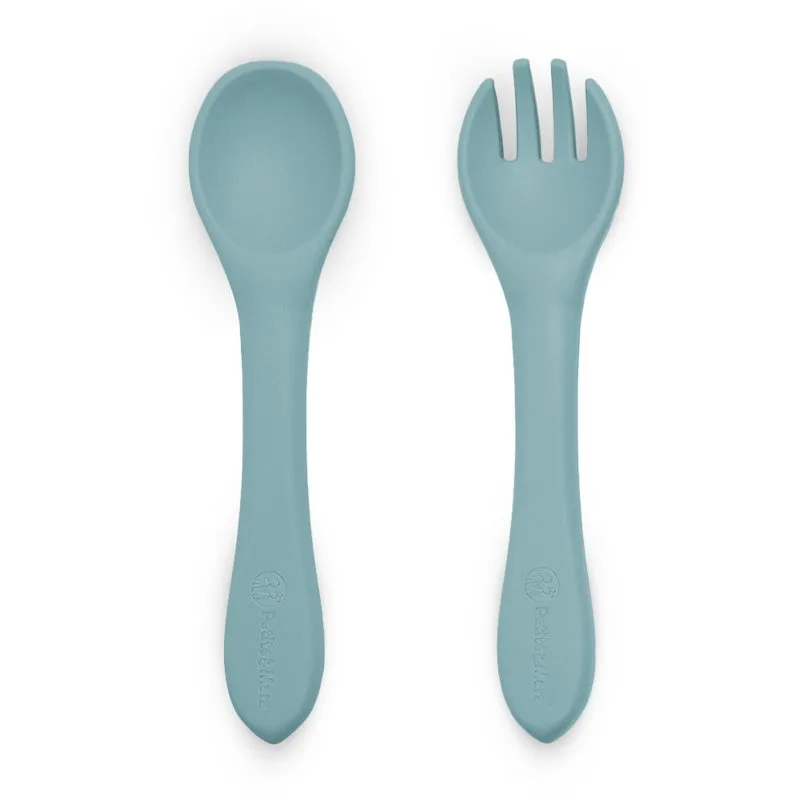 Petite&Mars Take&Match Silicone Cutlery μαχαιροπίρουνο Frosted Sky 6m+ 2 τμχ
