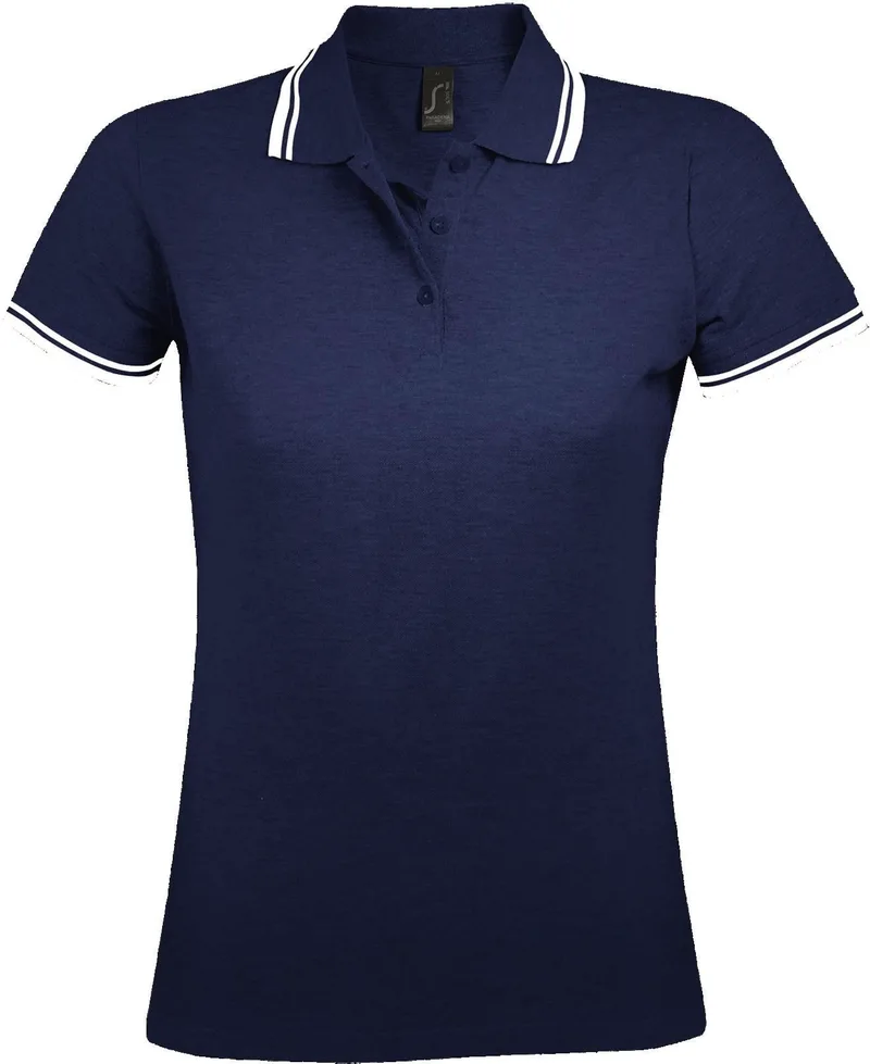 Γυναικείο πόλο πικέ Pasadena Women SOLS 00578 French Navy/White