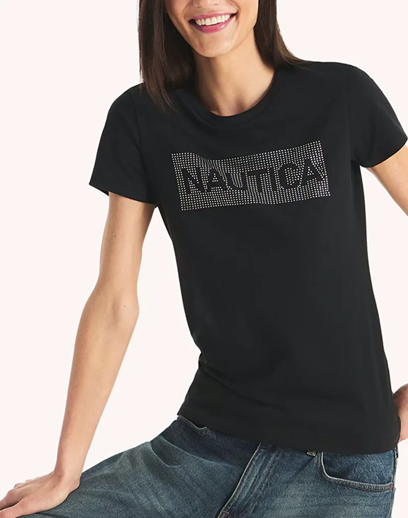 NAUTICA ΜΠΛΟΥΖΑ T-SHIRT ΚΜ S/S T-SHIRTS 3NC38V107-True Black