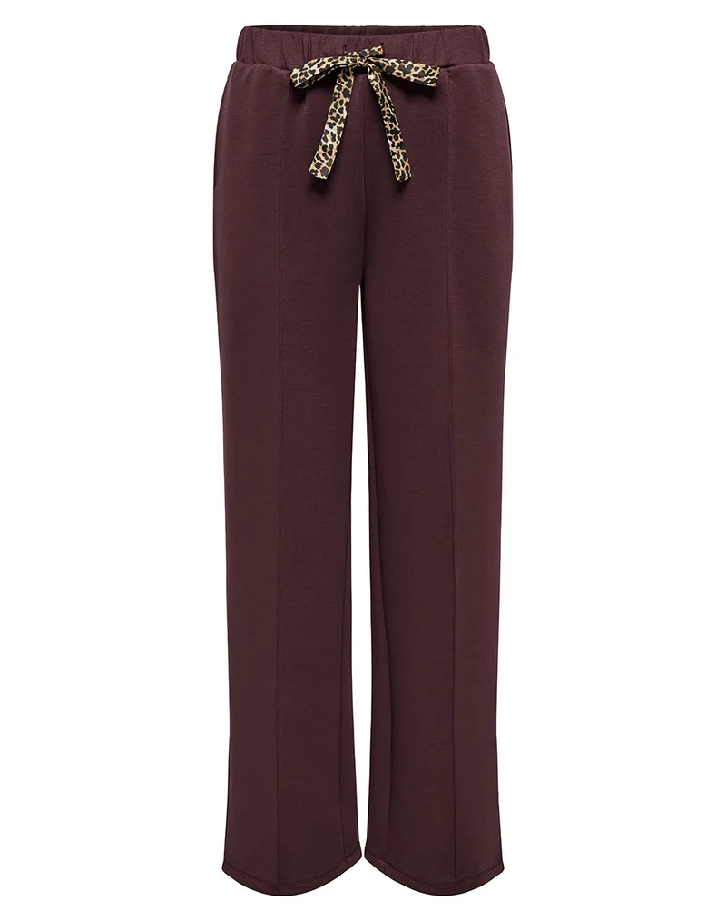 ONLY ONLALINA LIFE LEO STRING PANT SWT 15364554-Decadent ChocolateLeosateenstring Chocolate
