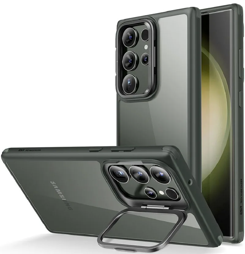 ESR Classic Kickstand Θήκη Samsung Galaxy S23 Ultra - Clear / Green (4894240175941)