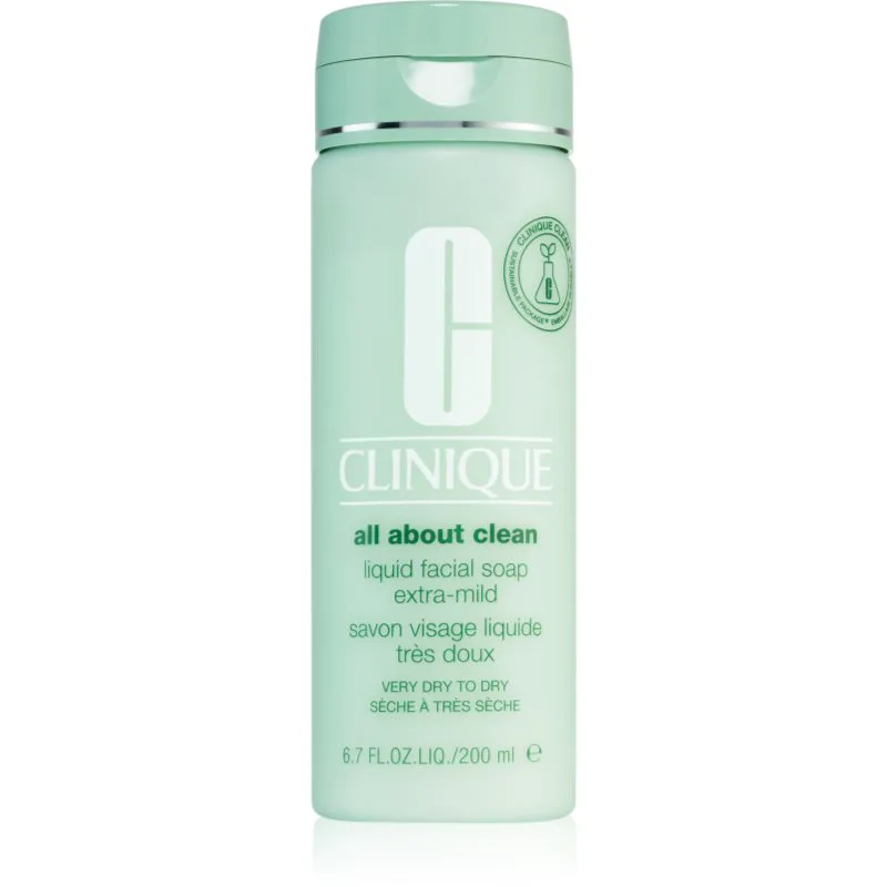Clinique Liquid Facial Soap Extra-Mild υγρό σαπούνι για ξηρή έως πολύ ξηρή επιδερμίδα 200 ml