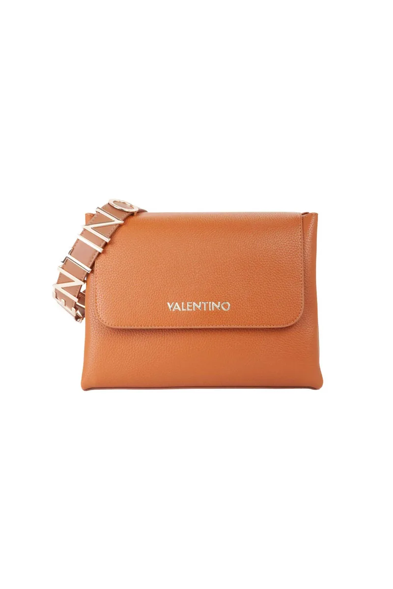Valentino γυναικεία τσάντα ώμου/crossbody με μεταλλικό λογότυπο "Alexia" - 73LVBS5A803/ALE Καφέ