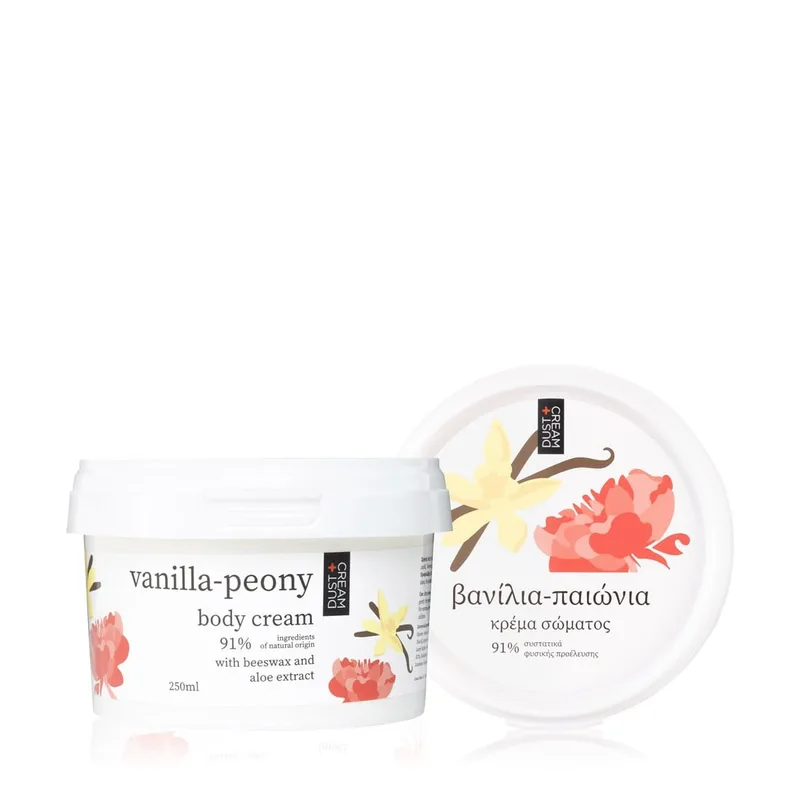 ΚΡΕΜΑ ΣΩΜΑΤΟΣ ΜΕ ΑΡΩΜΑ ΒΑΝΙΛΙΑ & ΠΑΙΩΝΙΑ 250ML