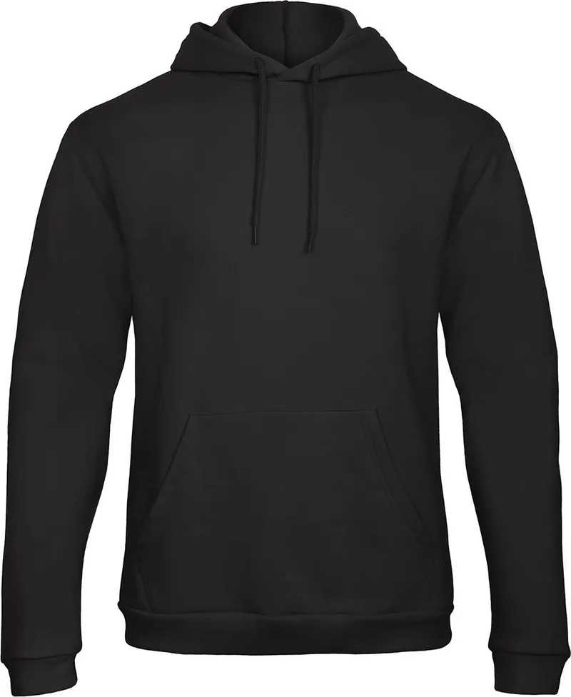 Φούτερ με Κουκούλα Hoodie WUI24 B & C ID.203 Black