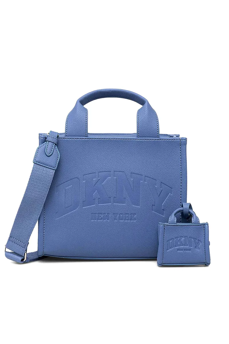 DKNY γυναικεία τσάντα ώμου με ανάγλυφο λογότυπο "Hadlee" - R53AAC80 Μπλε