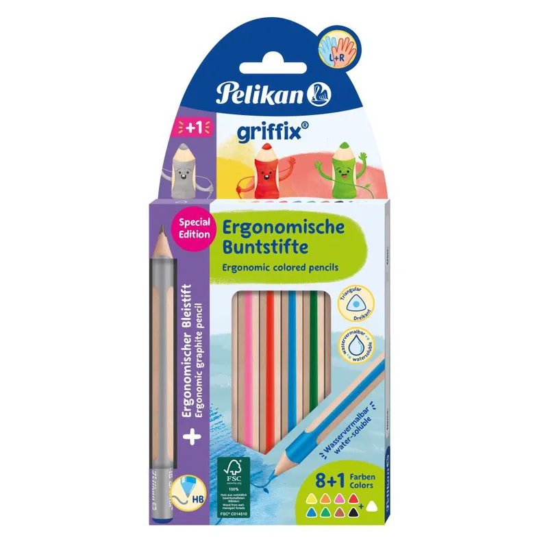 Pelikan Griffix Pencils Mix Set 6 Ξυλομπογιές & 1 Μολύβι 701334