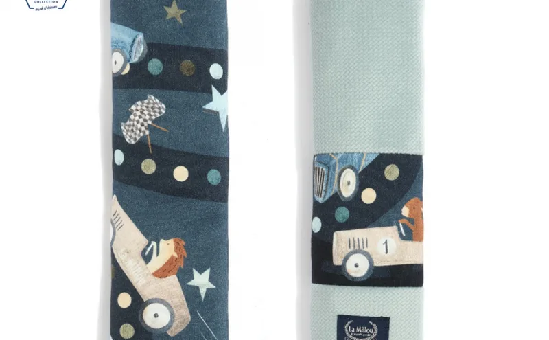 Jersey Seat Belt Cover On the Road Velvet Smoke Mint
