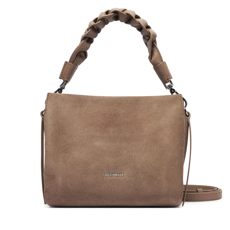 Τσάντα Coccinelle P6P Boheme Suede Bimaterial E1 P6P 58 01 01 Σκούρο μπεζ