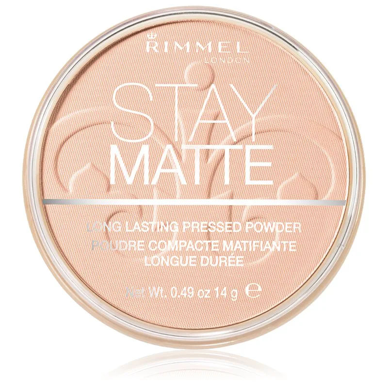 Rimmel Stay Matte πούδρα απόχρωση 002 Ροζ Blossom 14 γρ