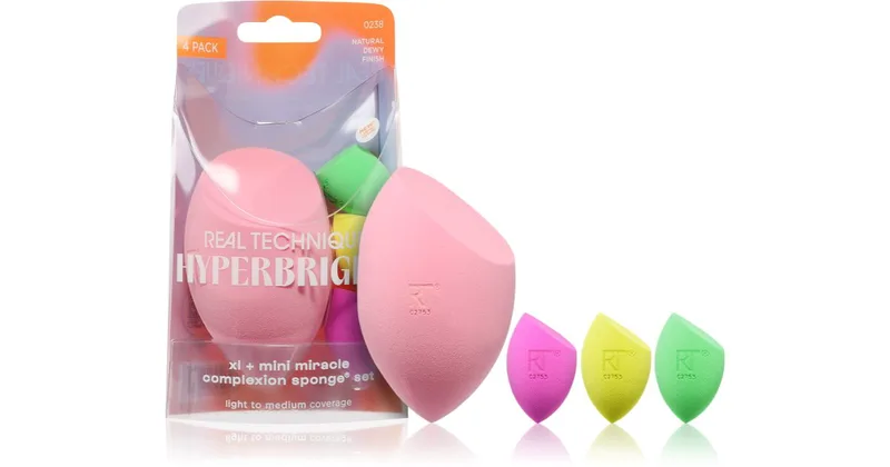 Sponge set Real Techniques Hyperbrights XL + Mini Miracle Complexion
