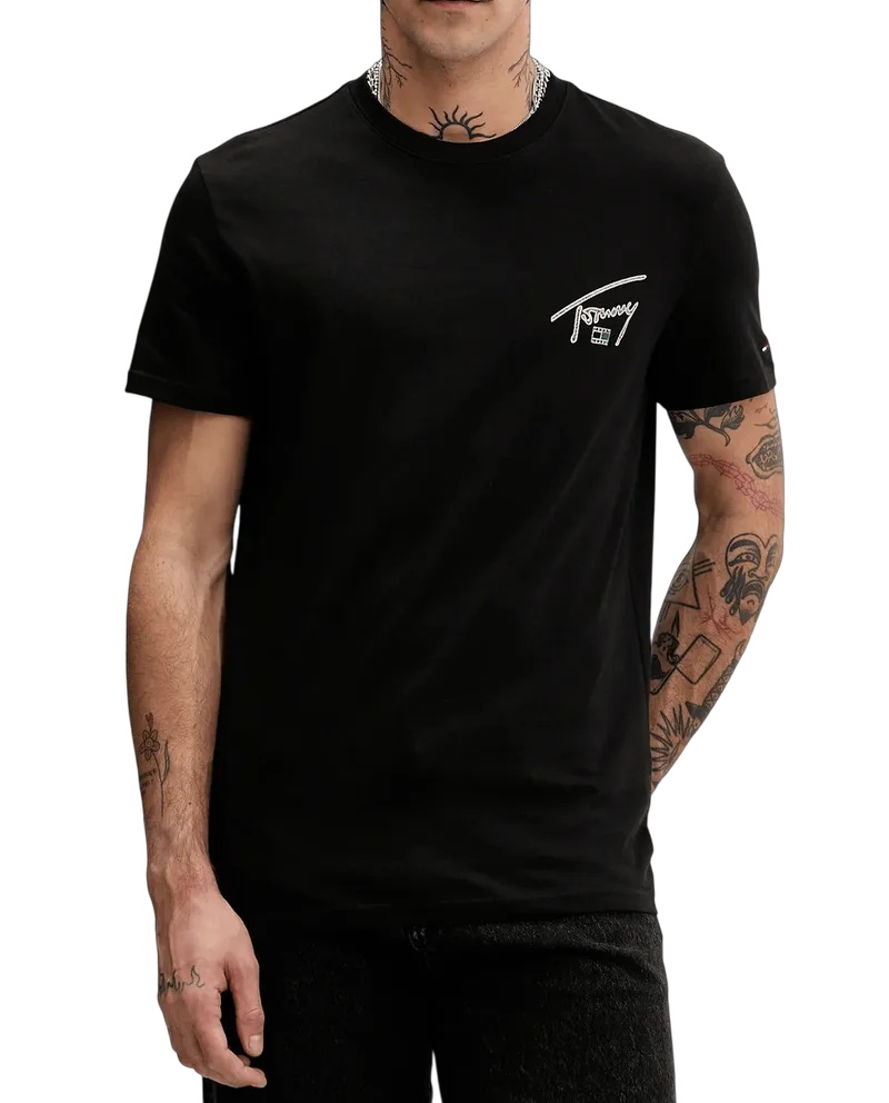 Ανδρικό T-shirt Μαύρο Tommy Jeans DM0DM22320-BDS