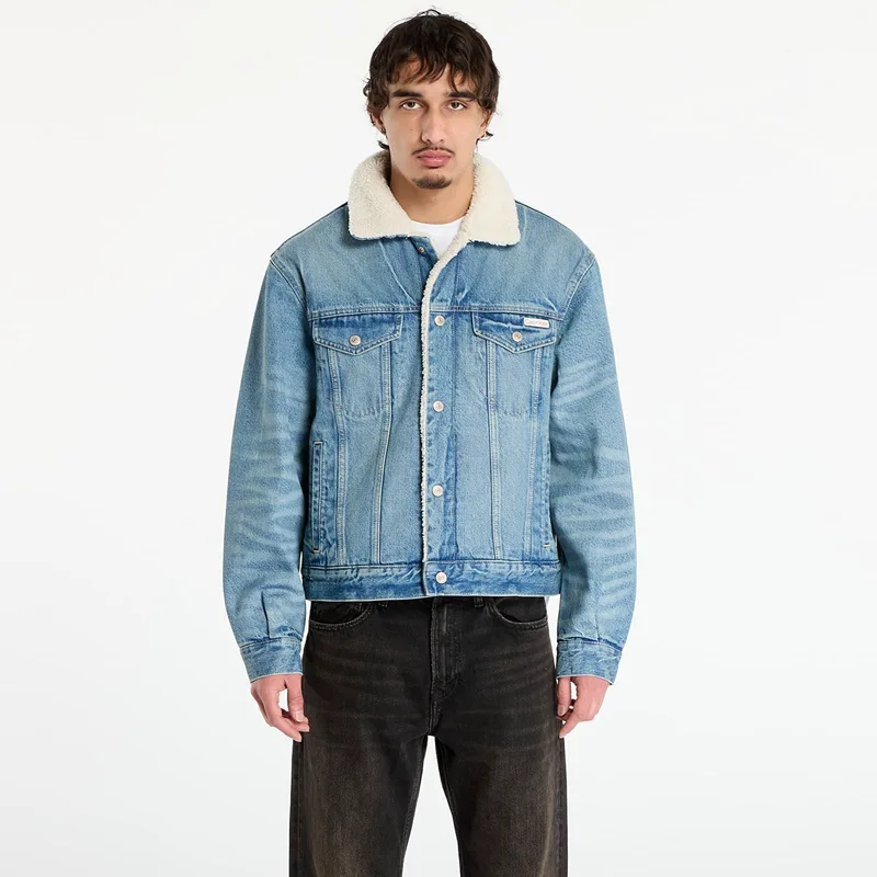 Μπουφάν Calvin Klein Jeans 90S Sherpa Trucker Jacket Blue S
