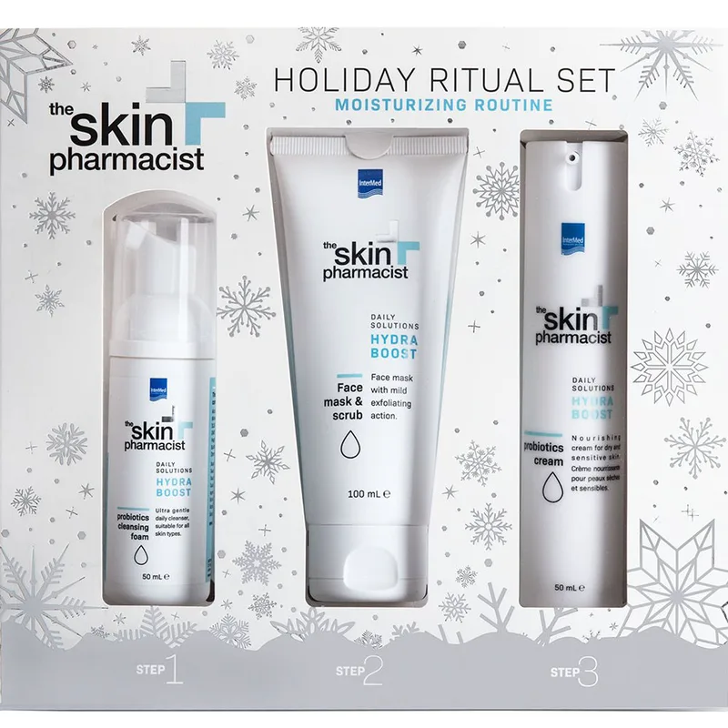 The Skin Pharmacist Promo Hydra Boost Probiotics Cleansing Foam 50ml & Face Mask & Scrub 100ml & Probiotics Cream 50ml