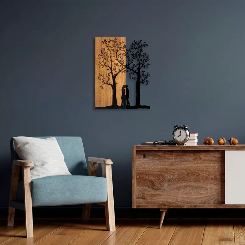 Ξύλινο Διακοσμητικό Τοίχου Love Under The Tree 899Skl2394 45x58 cm
