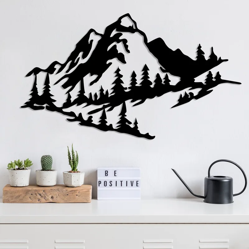 Μεταλλικό Διακοσμητικό Τοίχου Mountain 2 891Tnl1765 40x70 cm