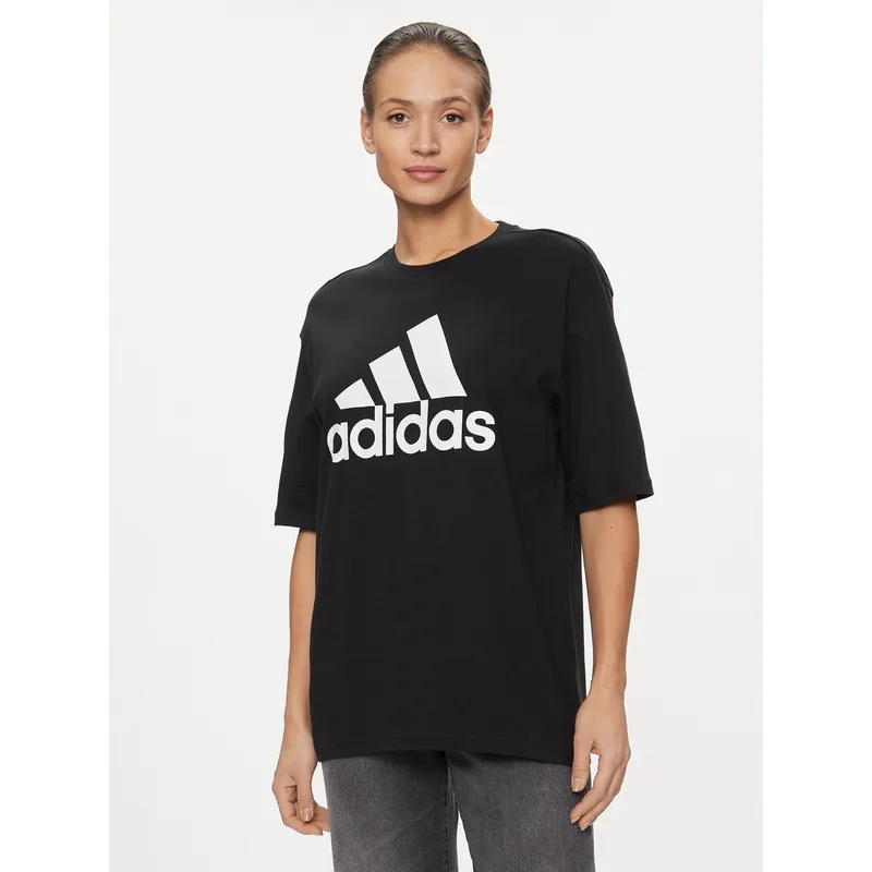 adidas T-Shirt Essentials Big Logo Boyfriend T-Shirt HR4931 Μαύρο Loose Fit