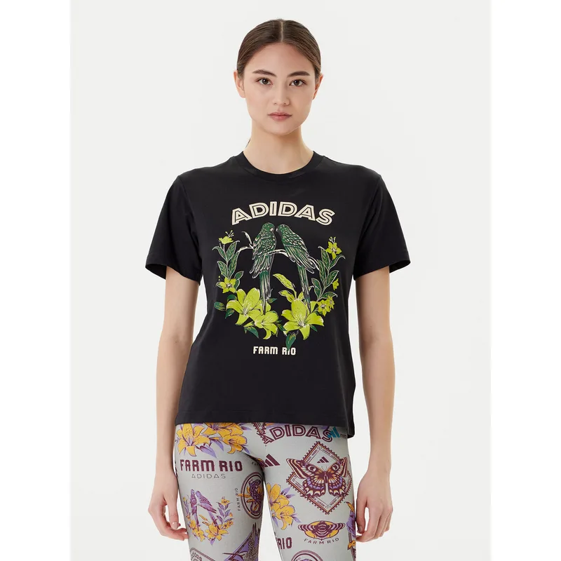 adidas T-Shirt FARM Graphic JV8609 Μαύρο Regular Fit