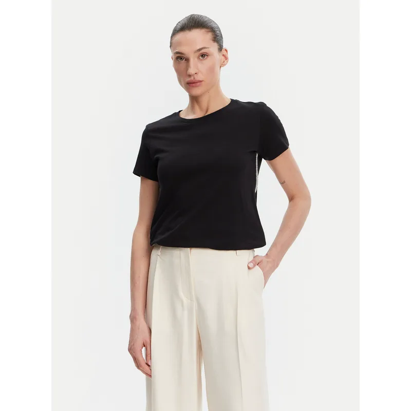 Fracomina T-Shirt FS25ST3002J400G5 Μαύρο Regular Fit