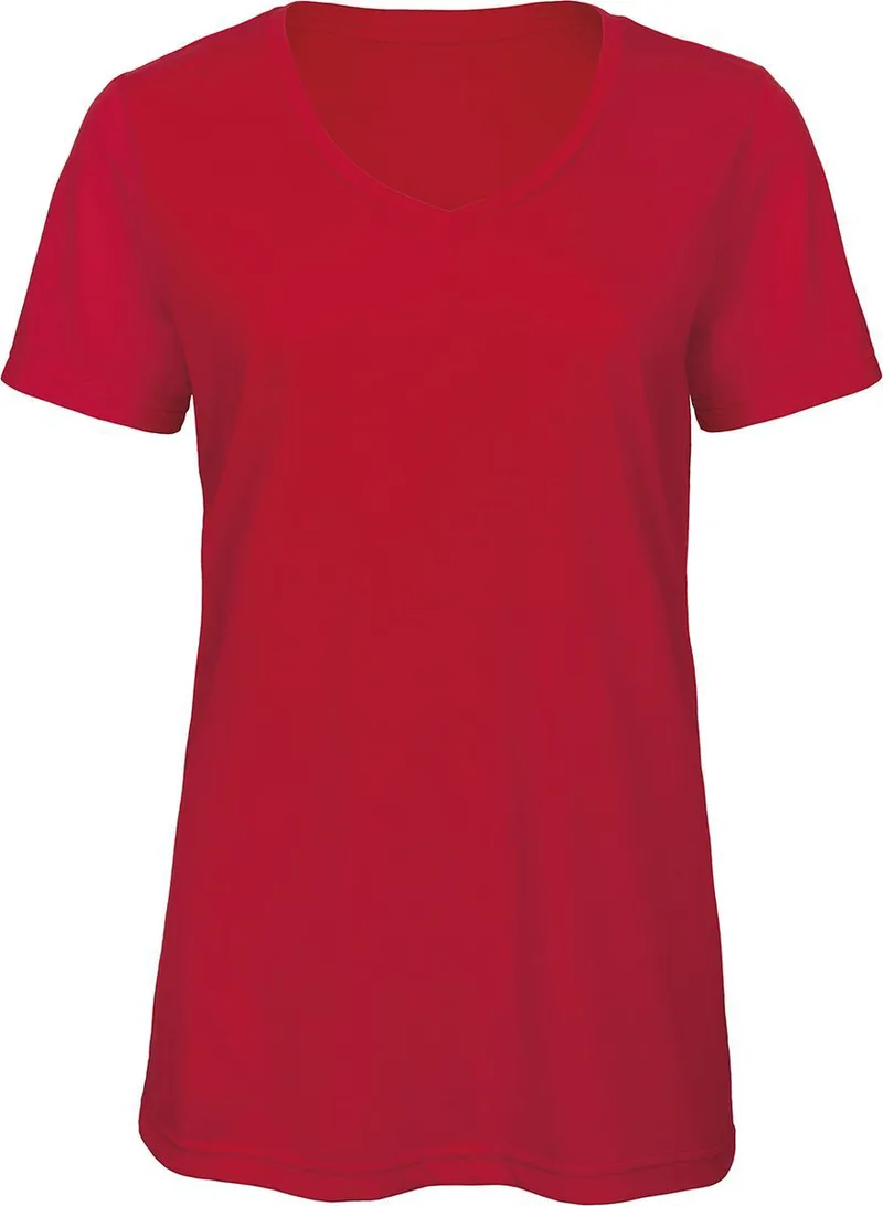 Γυναικείο T-Shirt Triblend με V λαιμόκοψη TW058 B&C Triblend /women Red