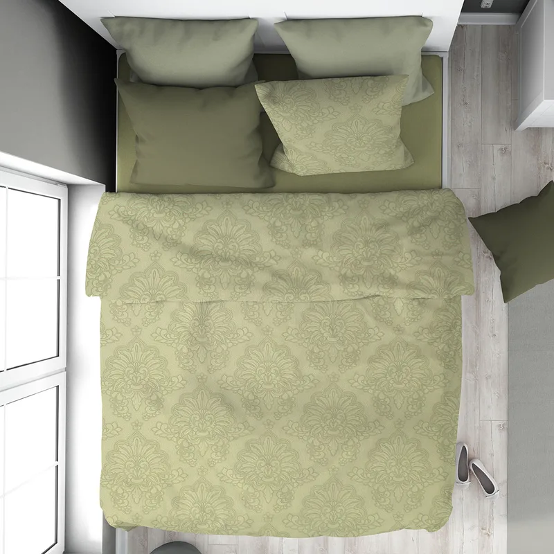 Σεντόνια Μονά (Σετ 160x240) Dimcol Άρτεμις 704 Light Olive