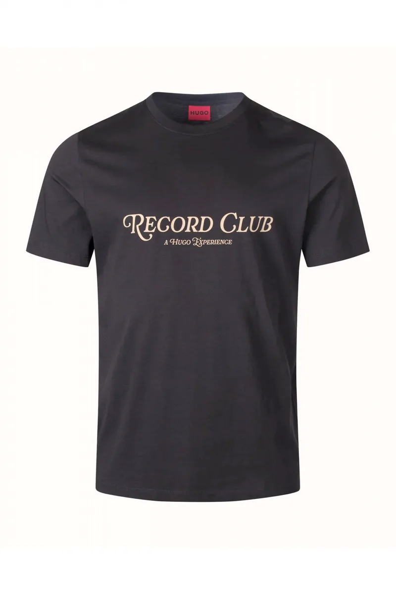 HUGO T-SHIRT DURECTEE LOGO ΜΑΥΡΟ