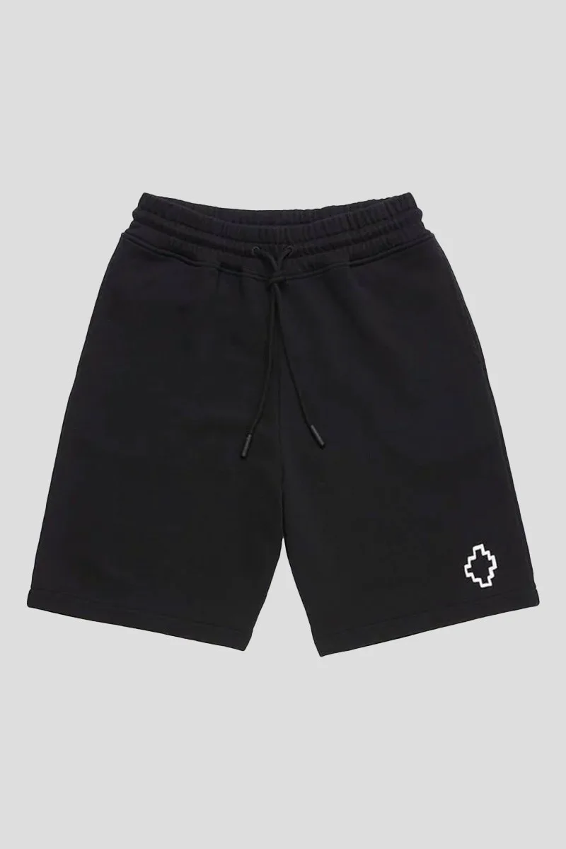 MARCELO BURLON Ανδρικό Μαύρο Tempera Cross Basket Shorts