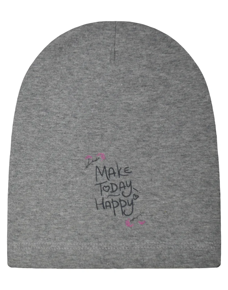 Σκούφος με τύπωμα Make Today Happy | ΜΕΛΑΝΖΕ