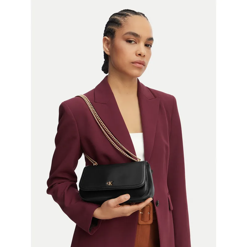 Τσάντα Calvin Klein Ck Convertible Chain Small Bag LV04F3172G Μαύρο