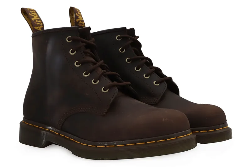 Μποτάκια Dr. Martens 101 Crazy Horse 27761201-Dark Brown