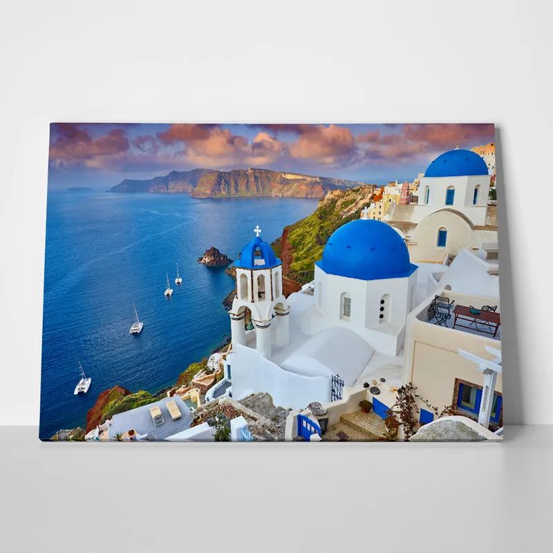 Πινακας σε καμβά FIRA TOWN SANTORINI 3