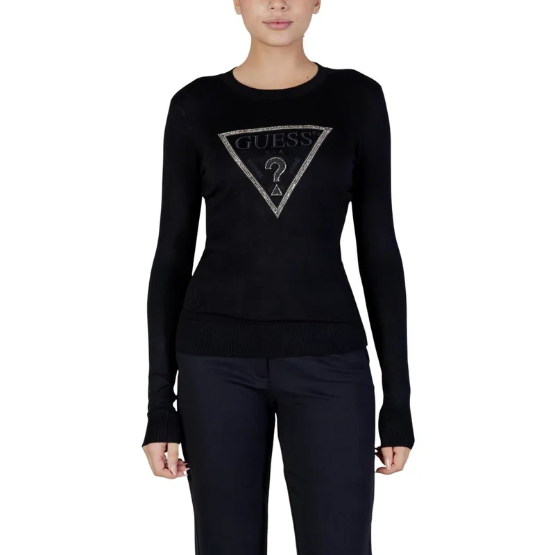 Μπλουζάκια με μακριά μανίκια Guess LS CN SASHA TRIANGLE LOGO SWTR W6RR49 Z2NQ2